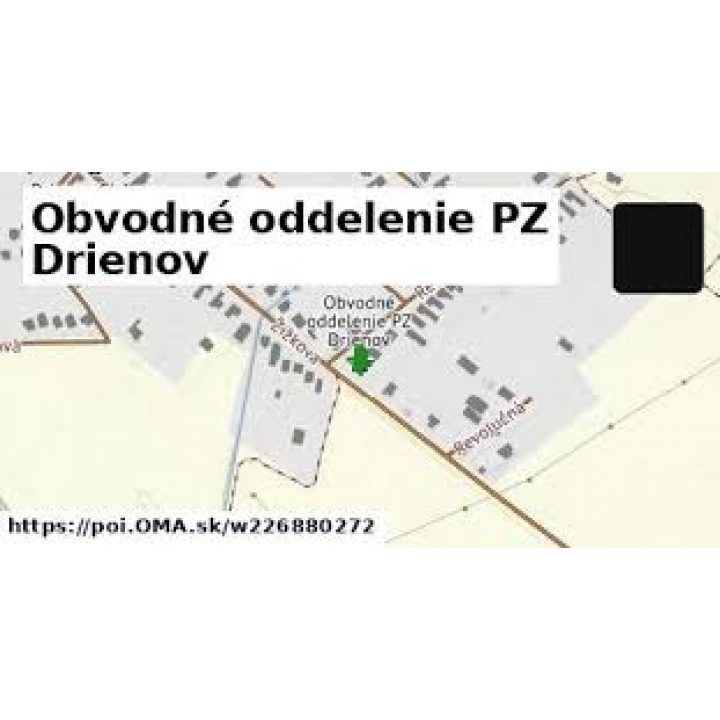 Oznam - Obvodné oddelenie Policajného zboru Drienov